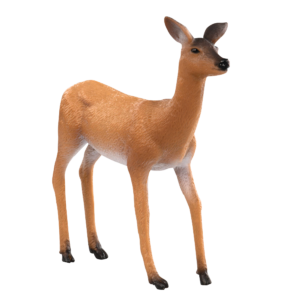 Toy white tailed doe figurine
