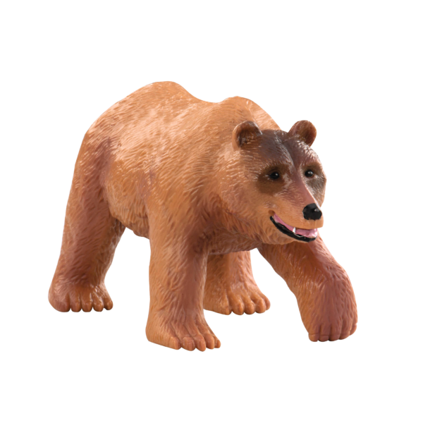 Toy grizzly bear figurine