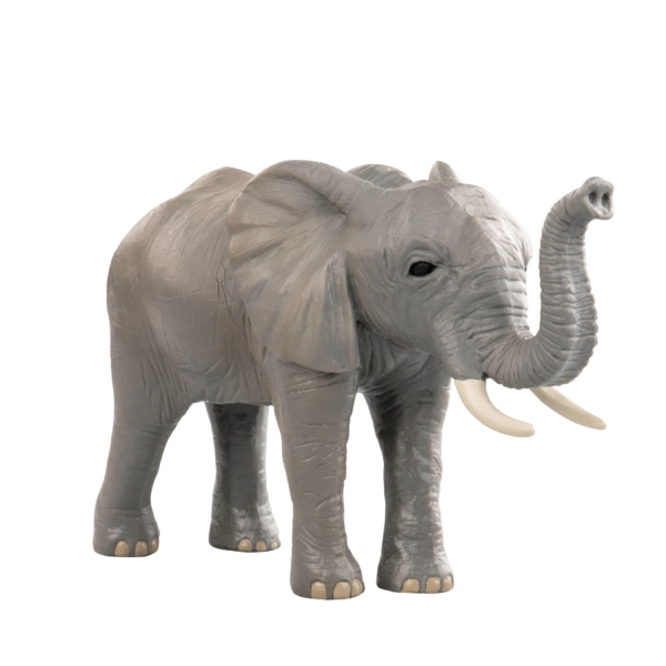 Toy African elephant figurine
