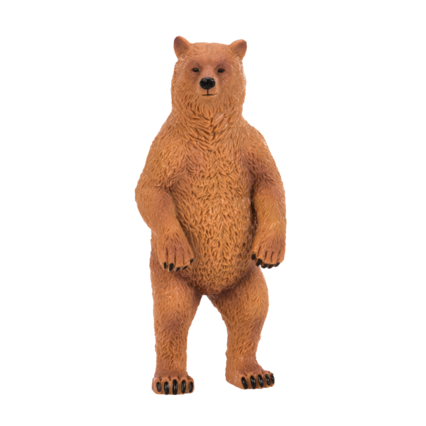 Toy grizzly bear figurine standing