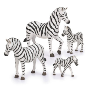 Toy zebra figurines