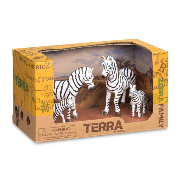 Toy zebra figurines