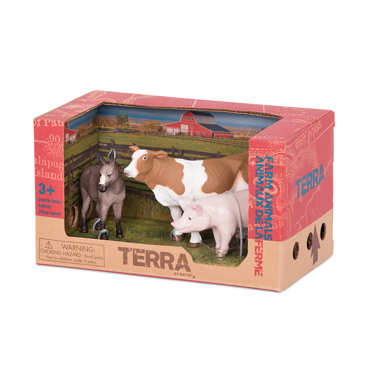 Farm Animals – Pig, Donkey, Cow – Terra by Battat