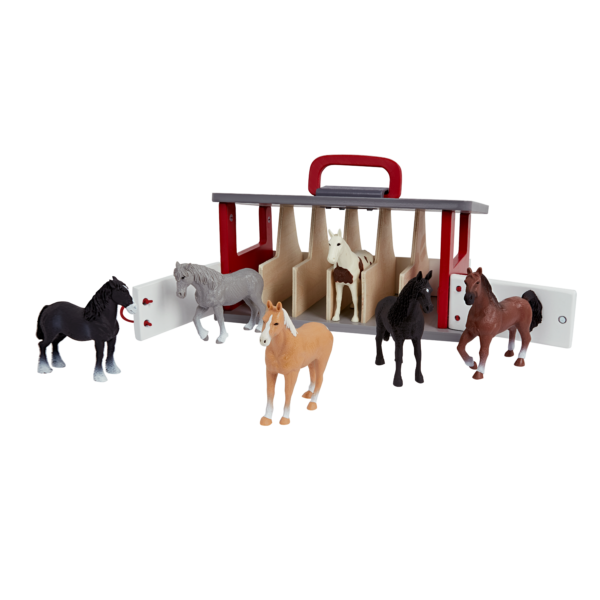 horse stable playset with figurines