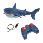 Underside of remote control shark toy