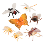 Butterflies and fly figurines included with Critters Bucket