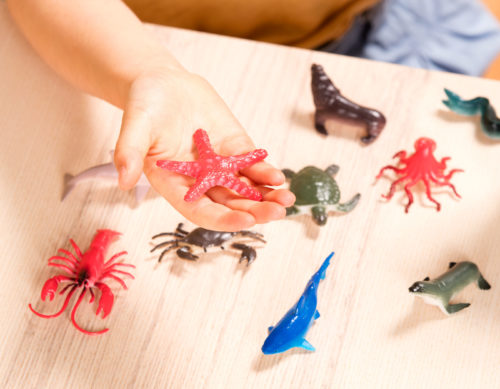 Mini plastic sea animals toys gifts