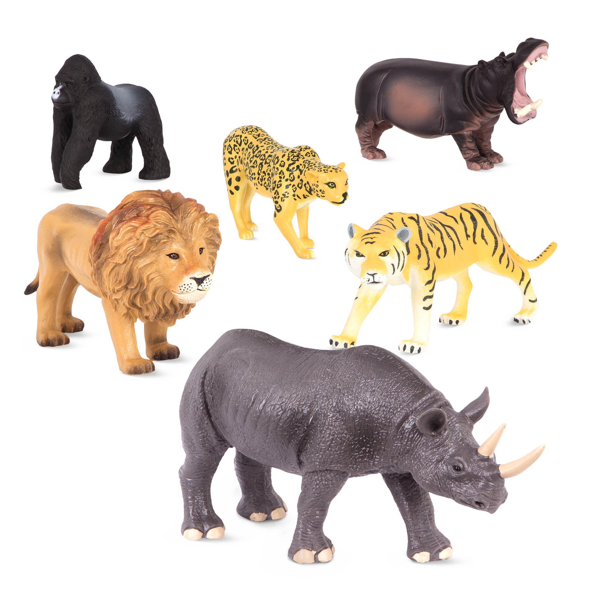 Terra by Battat – 60 Pcs Wild Creatures Tube – Realistic Mini Animal  Figurines – Lion, Hippo, Tiger, Bear & More Safari Animals – Plastic  Educational